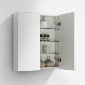 Armario espejo baño 60cm MONTADO SIENA BLANCO LACADO