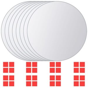 Azulejos de espejo redondos vidrio 8 unidades