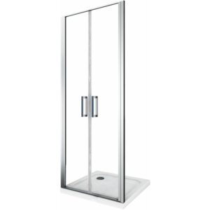 Cabina de ducha de 6 mm compuesta por dos puertas batientes tipo Saloon H.190 - 97-100 cm