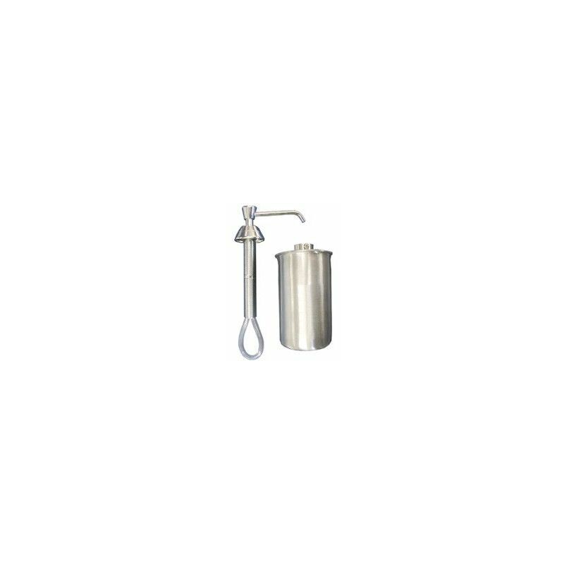 DJ0120C - Dosificador de jabón manual para empotrar a encimera. Dispensa jabón líquido Latón cromado Brillante - Mediclinics