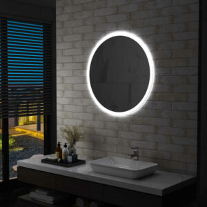 Espejo de baño con LED 80 cm - Plateado