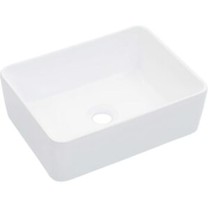 Lavabo 40x30x13 cm cerámica blanco - Blanco