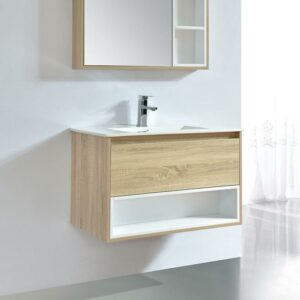 Mueble de lavabo FRAME 80 cm color roble