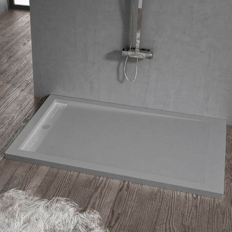 Stano - Plato de ducha resina ELITE CENIZA 90x110cm