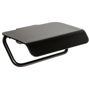 TATAY Portarrollos con tapa de la Coleccion Onyx, en aluminio anodizado negro mate. Doble sistema de fijacion, tornillos y sistema Glue & Fix, sin