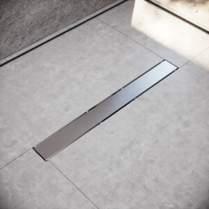 Canaleta de Ducha de Acero Inoxidable, 2 en 1 Conjunto Completo de Desagüe de Ducha con Accesorio de Piso, Doble Cara, con Tope de Olor y Tamiz de