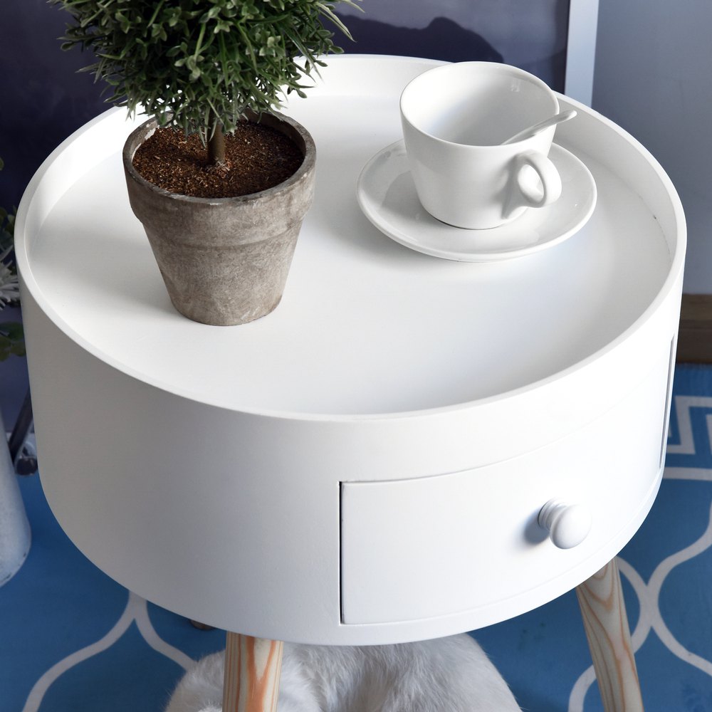 Homcom Mesita De Noche Con 1 Cajon One Size - Imagen 5
