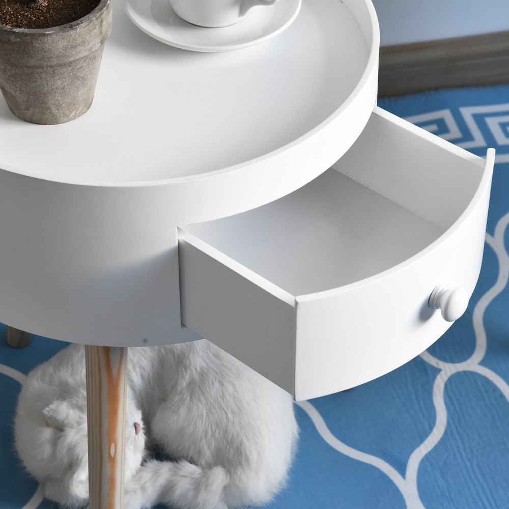 Homcom Mesita De Noche Con 1 Cajon One Size - Imagen 6