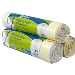 Secolan Bolsas Basura Con Cordón 35l 20 Unidades One Size White