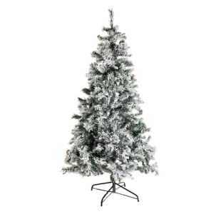 L´oca Nera Árbol De Navidad Con Nieve H 240 Cm 470 Leds One Size White