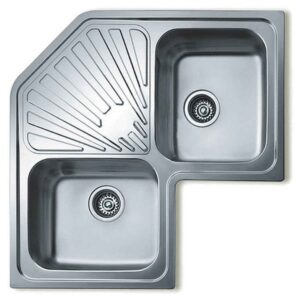 Teka Angular 2c Sf Corner Cuenco Doble One Size Stainless Steel