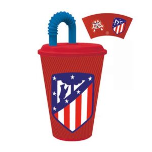 Seva Import Vaso Con Tapa Atletico Madrid One Size Red