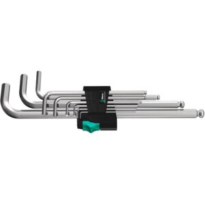 Wera 950/9 Hex-plus 1 Juego De Llaves Allen Métricas Cromado One Size