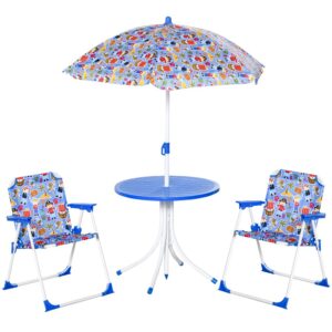 Outsunny Set De Mesa Y Sillas Exterior Infantil 100-125 Cm One Size