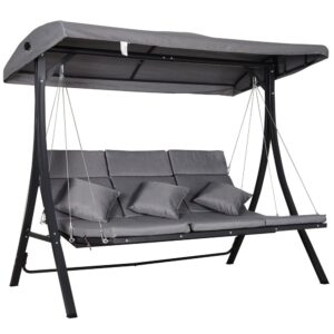 Outsunny Columpio Con Dosel Ajustable One Size