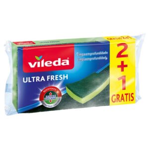 Vileda Estropajo 164001 Ultra Fresh 3 Unidades One Size Green