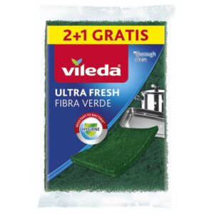 Vileda Estropajo 166240 Ultra Fresh 3 Unidades One Size Green