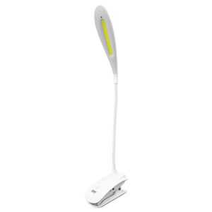 Edm Flexo Recargable Led Pinza 3w 140 Lumens 6400k One Size White