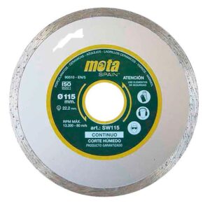 Mota Herramientas Disco De Diamante Continuo Sw115 115x22.23 Mm One Size Silver / Green / Yellow