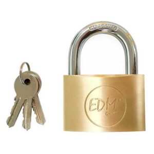Edm Candado 40x23 Mm With 3 Keys One Size Bronze / Silver