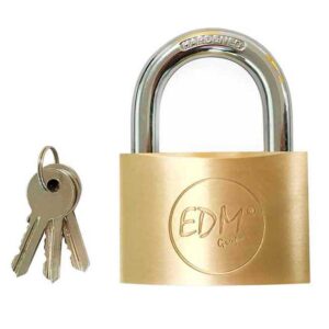 Edm Candado 50x30 Mm With 3 Keys One Size Bronze / Silver