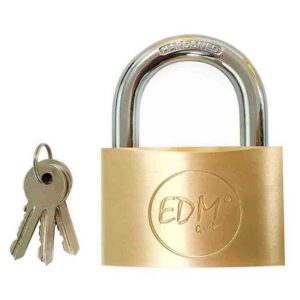 Edm Candado 70x36.5 Mm With 3 Keys One Size Bronze / Silver