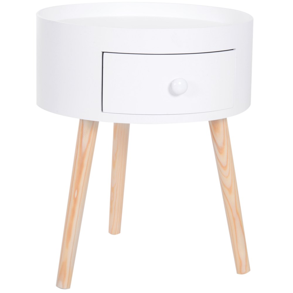 Homcom Mesita De Noche Con 1 Cajon One Size