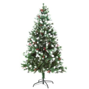Homcom Arbol De Navidad Artificial Con Base Plegable Soporte De Metal Y 554 Ramas One Size