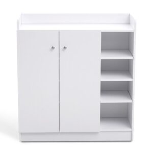 Homcom Zapatero Con 2 Puertas Y 4 Estantes One Size