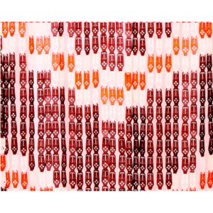Edm Cortina Cadena Cascada Plástico 33 Tiras 90x210 Cm One Size Red