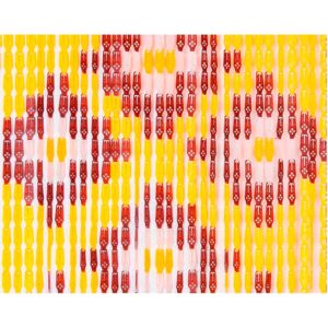 Edm Cortina Cadena Cascada Plástico 33 Tiras 90x210 Cm One Size Yellow / Red