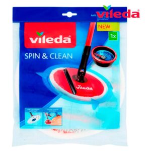 Vileda Recambio Fregona Giratoria Spin & Clean One Size Red / White