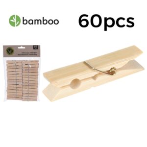 Oem Pinzas Bamboo 10 Cm 60 Unidades One Size Brown