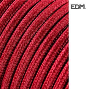 Edm Rollo Cable Cordon Tubulaire C08 2x0.75 Mm 5 M One Size Bordeaux