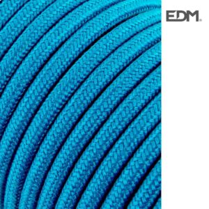 Edm Rollo Cable Cordon Tubulaire C68 2x0.75 Mm 5 M One Size Light Blue