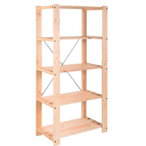 Astigarraga Estantería Alistonada Pino Macizo Evolution 5 175x75.7x43 Cm One Size Brown