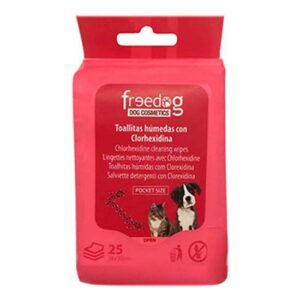 Freedog Toallita Húmeda Clorhexidina 25 Units One Size Red