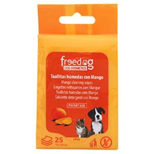 Freedog Toallita Húmeda Mango 25 Units One Size Orange