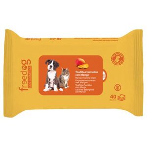Freedog Toallita Húmeda Mango 40 Units One Size Orange