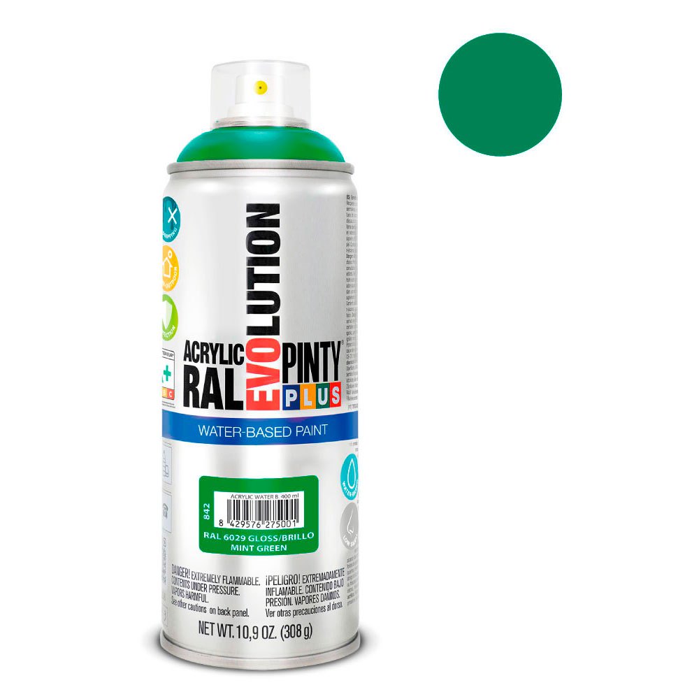Pintyplus Pintura Spray Evolution Water-based 520cc Ral 6029 Verde Menta One Size Green - Imagen 2