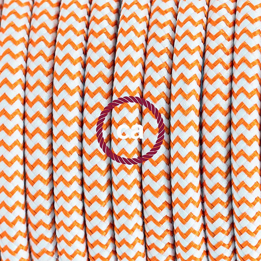 Creative Cables Lámpara Colgante Pendel Rz15 Zigzag 2 M One Size Orange / White - Imagen 2