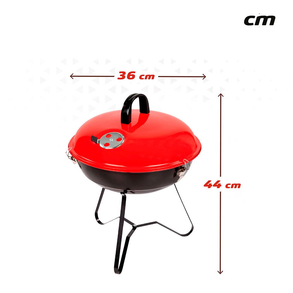 Aktive Barbacoa Carbon Redonda 36 Cm One Size Black - Imagen 5