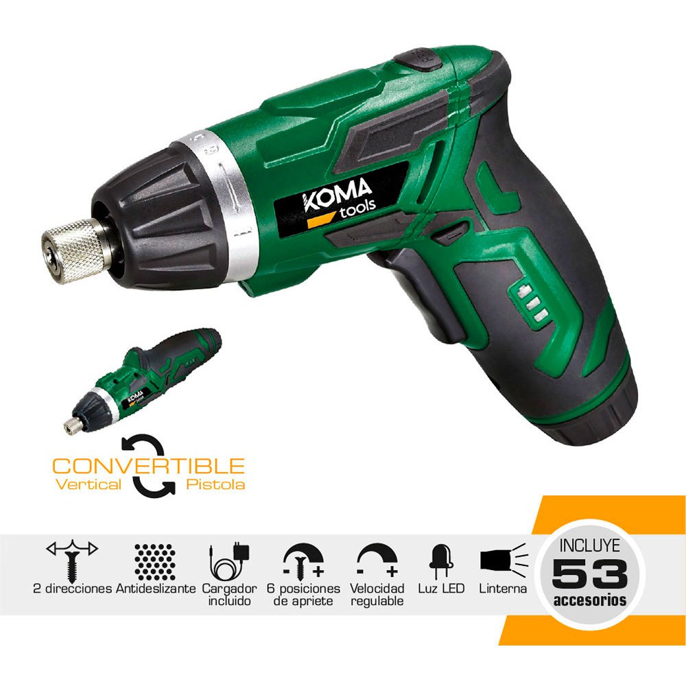 Koma Tools Destornillador Eléctrico 08723 One Size Green / Silver - Imagen 2