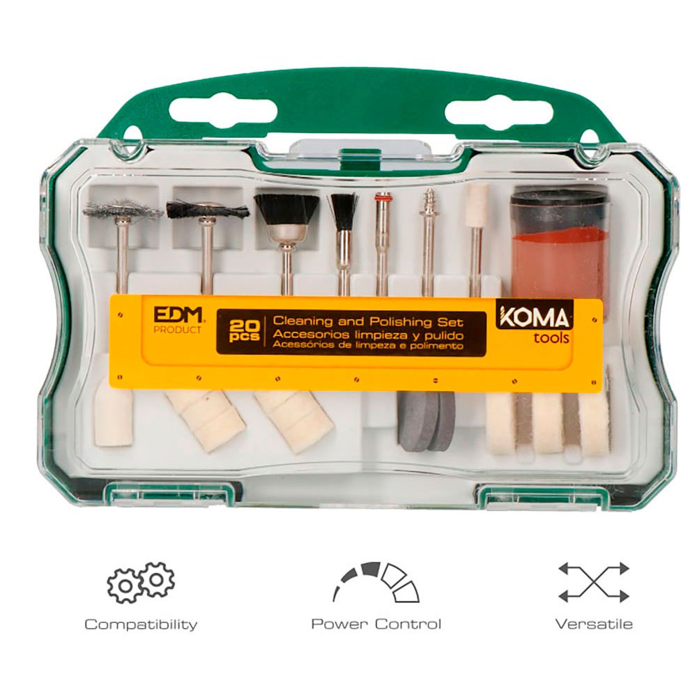 Koma Tools Set 20 Accesorios Para Mini Herramientas 8709 One Size Multicolour - Imagen 2
