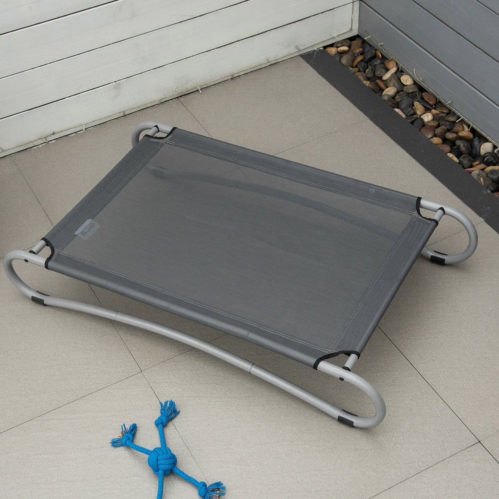 Pawhut Cama Elevada Perros Y Gatos D04-215 110 x 65 x 20 cm Grey - Imagen 4
