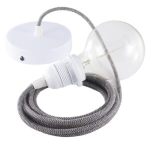 Creative Cables Lámpara Colgante Pendel Para Pantalla Rd74 Zigzag Diy 50 Cm One Size Anthracite / White