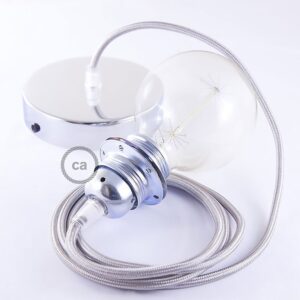 Creative Cables Lámpara Colgante Pendel Para Pantalla Rm02 Diy 1 M One Size Silver / Chrome Plated