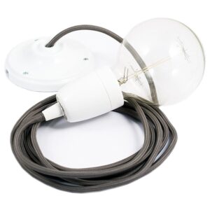 Creative Cables Lámpara Colgante Pendel Rm03 50 Cm One Size Grey / White