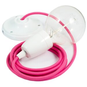 Creative Cables Lámpara Colgante Pendel Rm08 Diy 50 Cm One Size Fuchsia / White