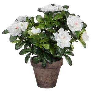 Mica Planta Artificial Azalea One Size White / Green